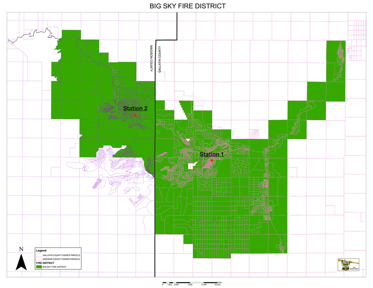 big sky fire district map