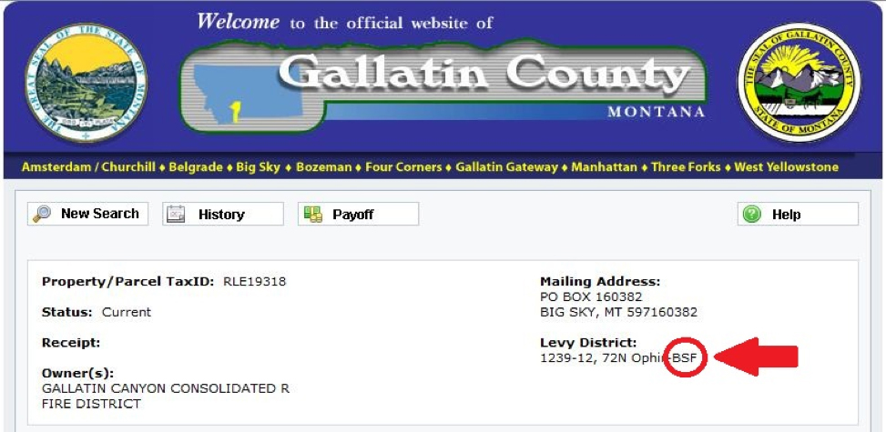 gallatin county webpage example